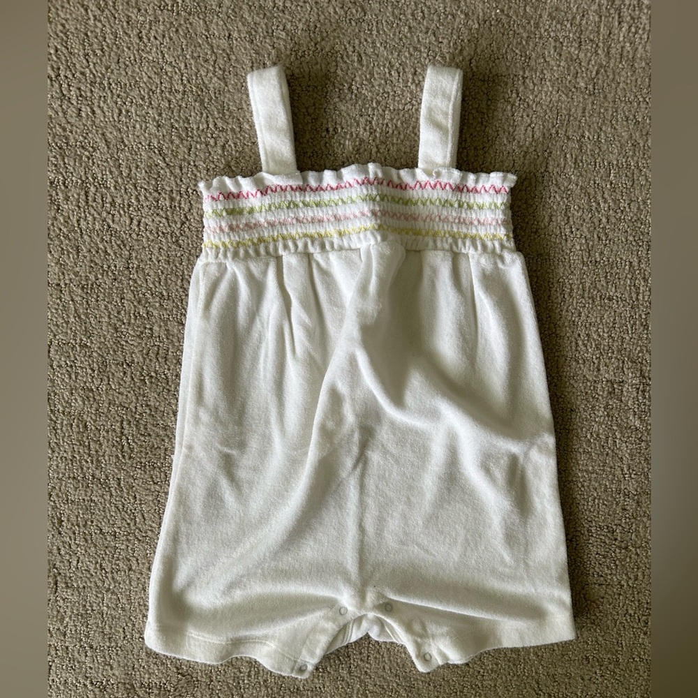 Y2K vintage terry romper old navy toddler girl 12-18 months summer rainbow